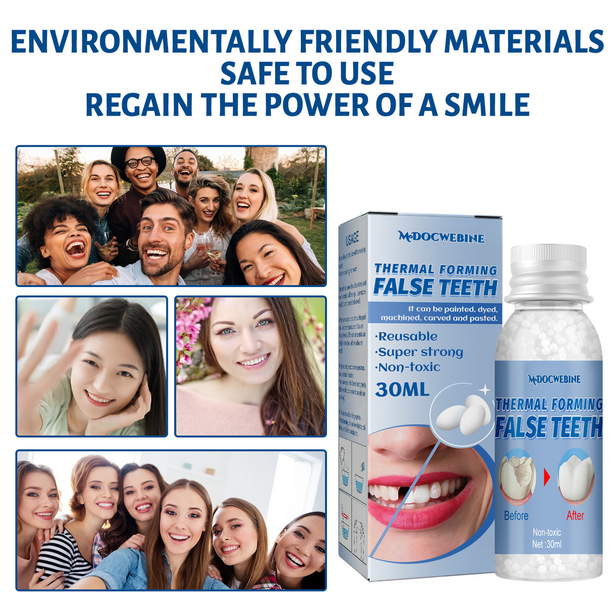 📜Only Trust Official🏛️ M·Docwebine® Medical Full Denture with Strong Suctiond🦷Obtain American Dental Association (ADA) Certification - 🌎Ends Today: 70% OFF!