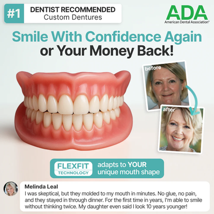 📜Only Trust Official🏛️ M·Docwebine® Medical Full Denture with Strong Suctiond🦷Obtain American Dental Association (ADA) Certification - 🌎Ends Today: 70% OFF!