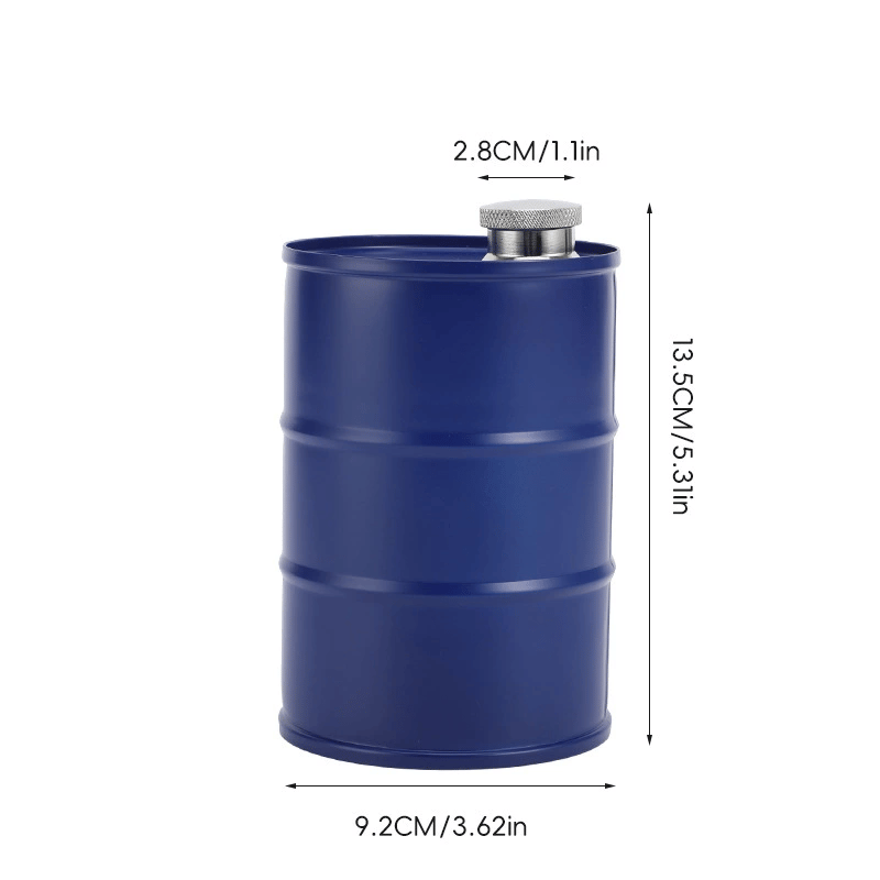 350ml/750ml Oil Drum Anti-rust Leak-proof No Odor Portable Wine Storage🛢Food Grade Camping Whisky Flagon Wine Jug Camping Supplies【liquor is not included】 - Blue / 750ML