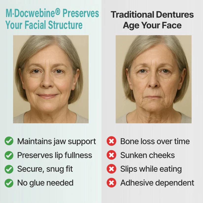 📜Only Trust Official🏛️ M·Docwebine® Medical Full Denture with Strong Suctiond🦷Obtain American Dental Association (ADA) Certification - 🌎Ends Today: 70% OFF!