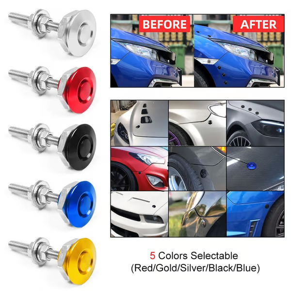 🔒 4Pcs Universal Aluminum Quick-Release Lock Latches - Secure & Easy Access!⚡ - Yellow / 4 pcs