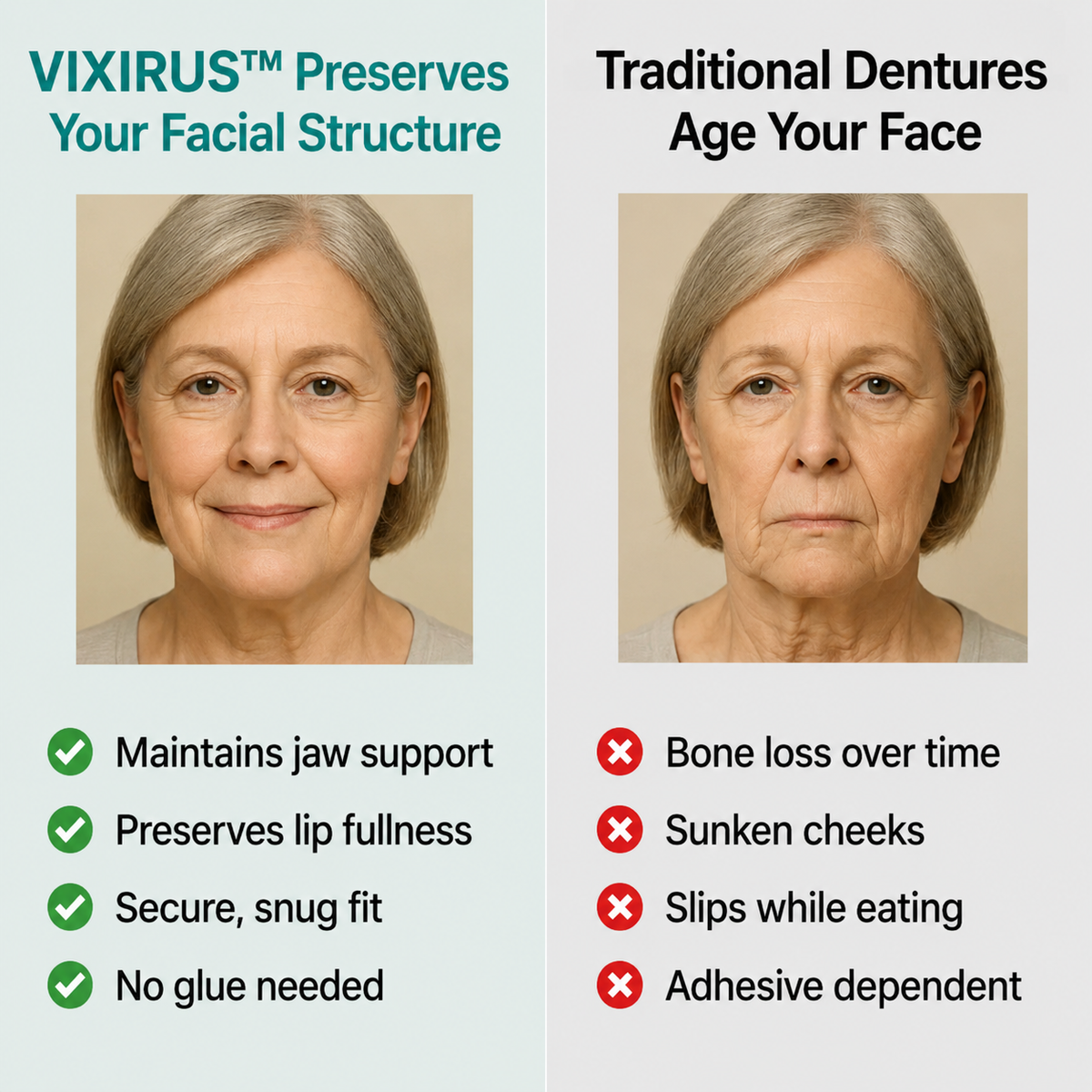 📜Only Trust Official🏛️ VIXIRUS® Medical Full Denture with Strong Suctiond🦷Obtain American Dental Association (ADA) Certification - 🌎Ends Today: 70% OFF!