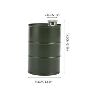 350ml/750ml Oil Drum Anti-rust Leak-proof No Odor Portable Wine Storage🛢Food Grade Camping Whisky Flagon Wine Jug Camping Supplies【liquor is not included】 - Blue / 750ML