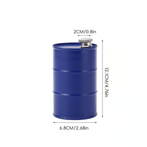 350ml/750ml Oil Drum Anti-rust Leak-proof No Odor Portable Wine Storage🛢Food Grade Camping Whisky Flagon Wine Jug Camping Supplies【liquor is not included】 - Blue / 750ML